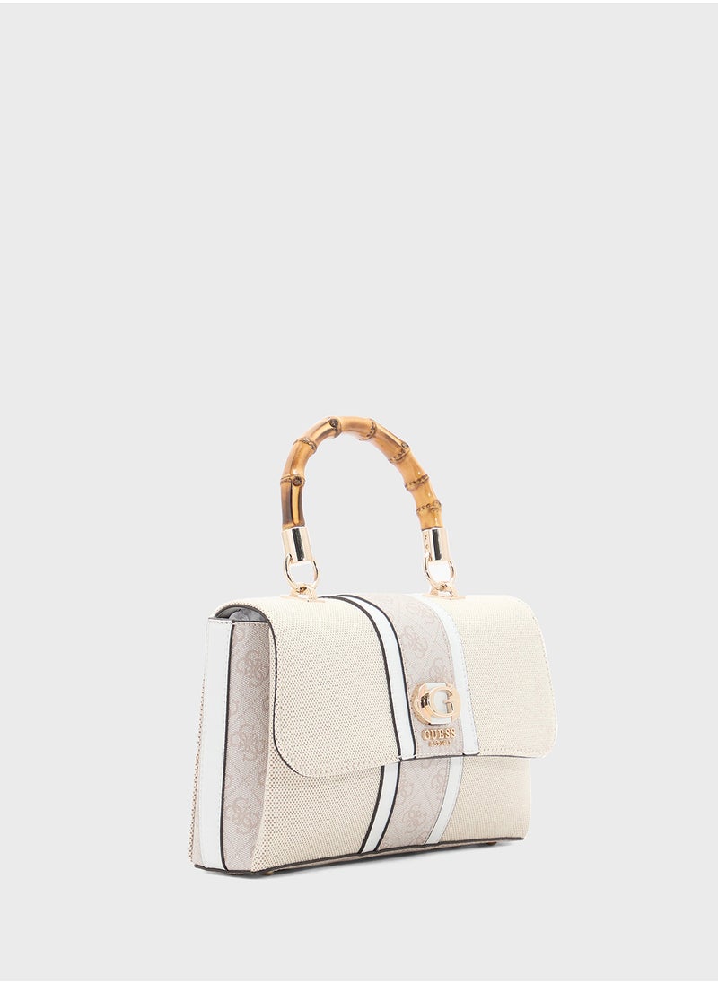 GUESS Kerima Bamboo Top Handle Flap  - Image 3