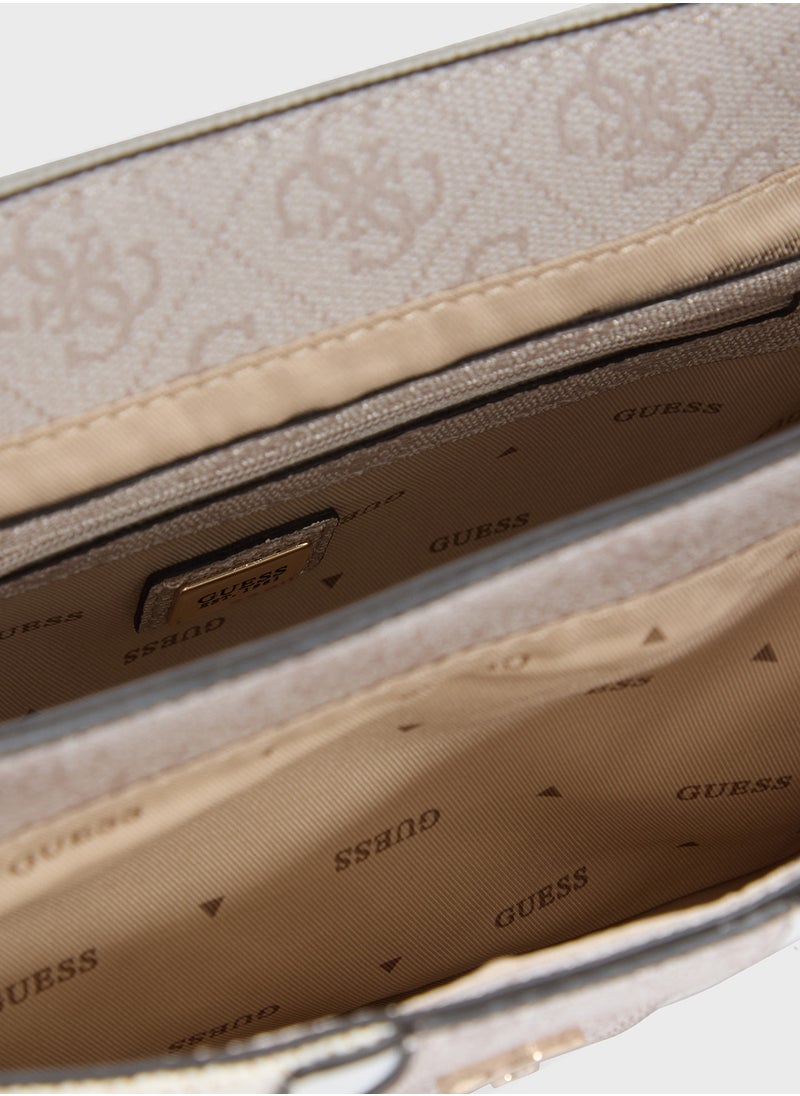 GUESS Kerima Bamboo Top Handle Flap  - Image 5