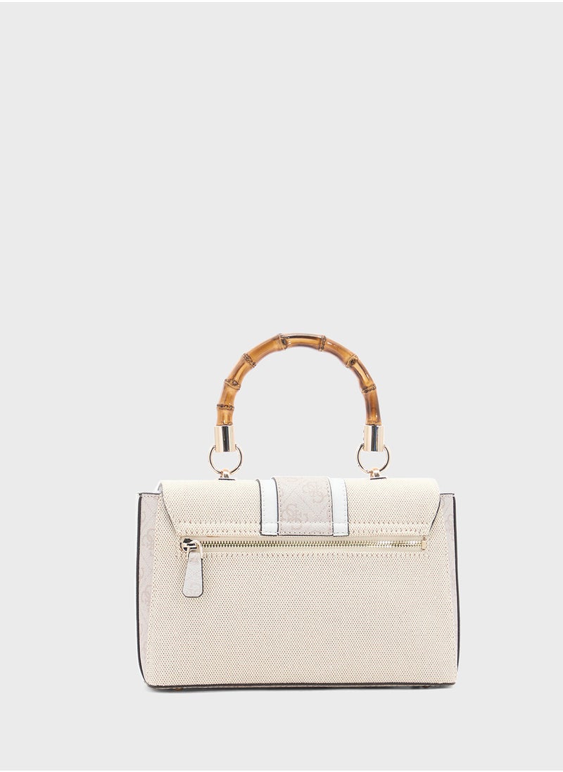 GUESS Kerima Bamboo Top Handle Flap  - Image 2