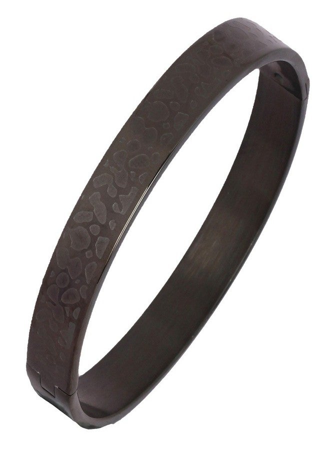 ZIVOM® Stainless Steel Designer Black Oval Macho Kada Bracelet For Men - Image 1
