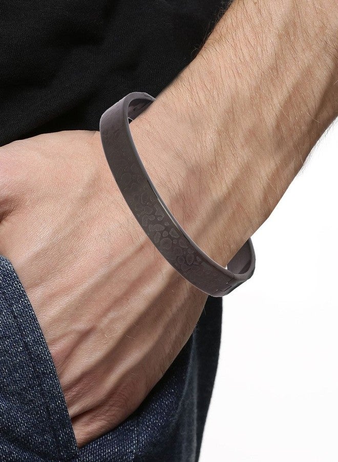 ZIVOM® Stainless Steel Designer Black Oval Macho Kada Bracelet For Men - Image 3