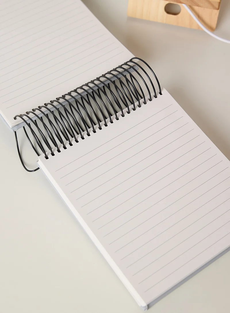 Typo Grey Spiral Notebook 'Big Ideas'
