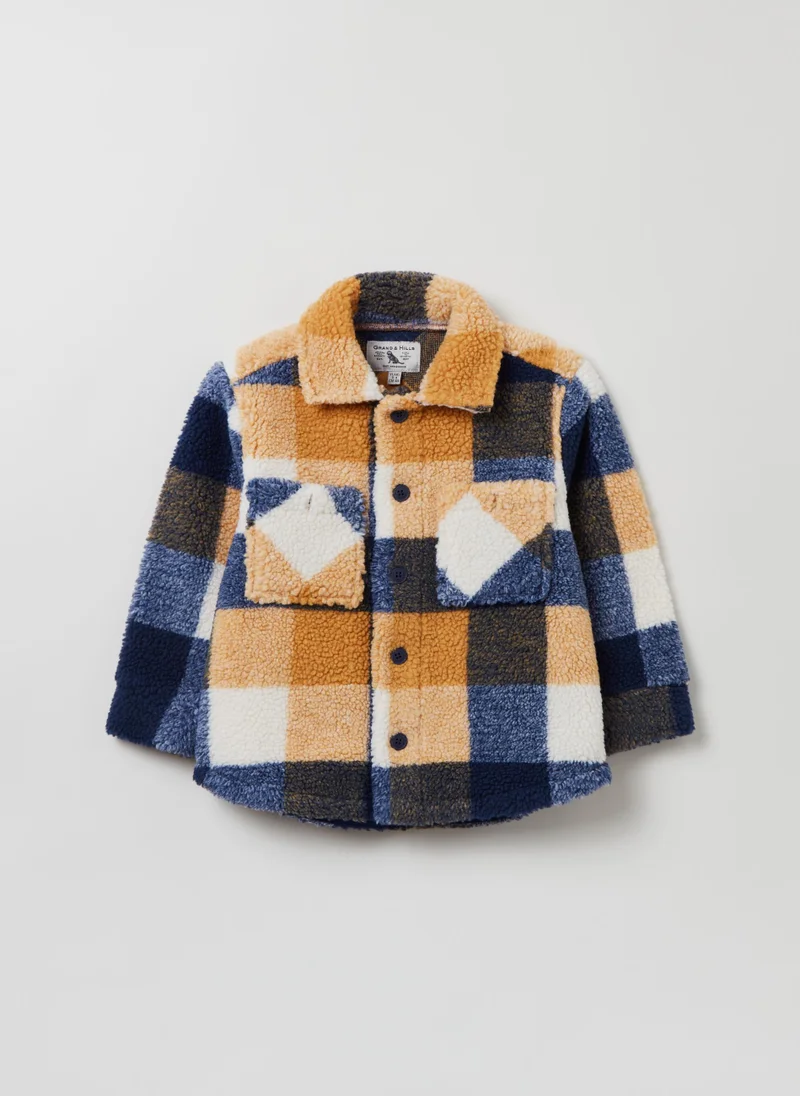 Ovs Ovs Boys Sherpa Checked Jacket