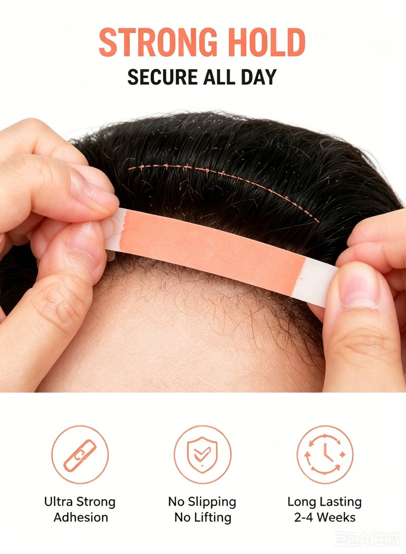 Wig Tape for Lace Wigs – 36 PCS Double Sided Waterproof Strong Hold Adhesive Strips for Hair Replacement, Sweatproof Invisible No-Trace Wig Fixing Tape - Image 4