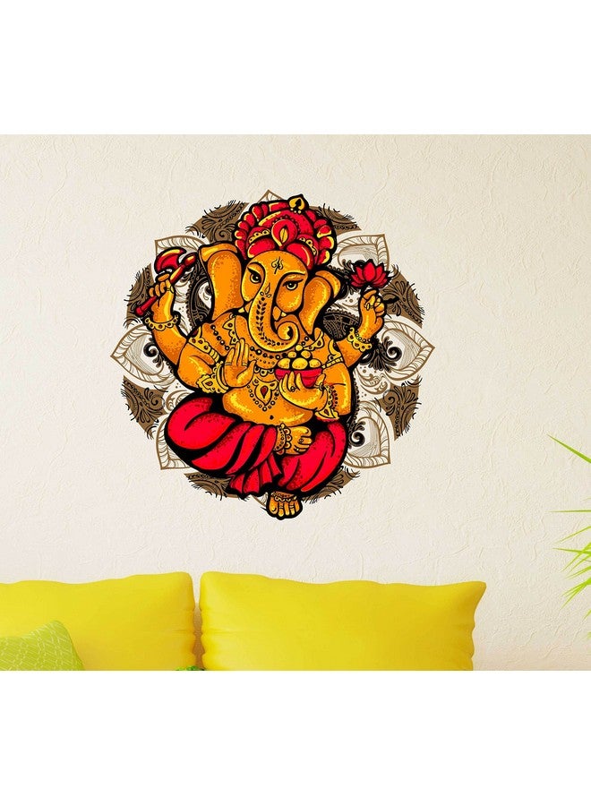 Decals Design 'Lord Ganesha Motif Colourful' Wall Sticker (PVC Vinyl, 60 cm x 60 cm),Multicolour - Image 3