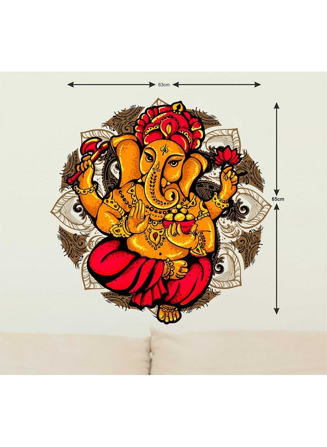 Decals Design 'Lord Ganesha Motif Colourful' Wall Sticker (PVC Vinyl, 60 cm x 60 cm),Multicolour - Image 2