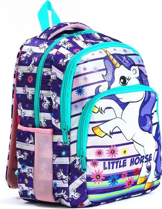 اسبويك New Season Lunchbox and Pen Holder Gift Orthopedic - Unicorn Patterned 3-Piece School Bag Set