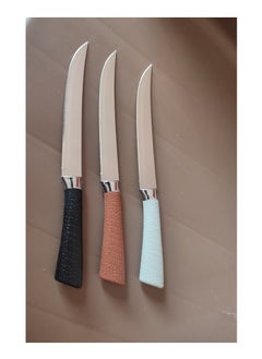 Generic Multi-colored crocodile skin handle knife  - Image 2