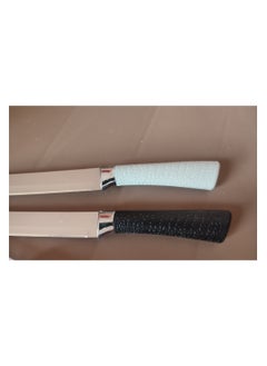 Generic Multi-colored crocodile skin handle knife  - Image 4