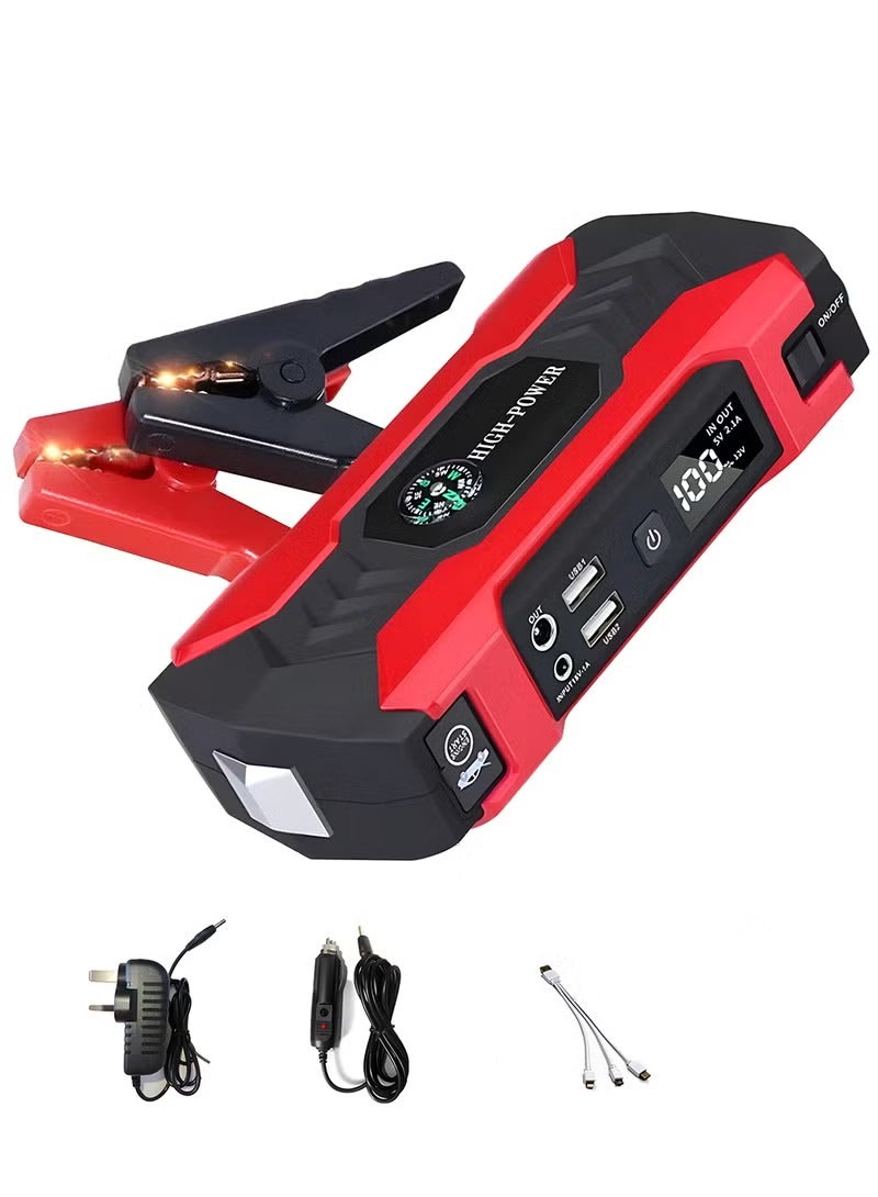 Car Jump Starter 28000mah Water-Resistant Jump Starter Battery Pack, Battery Jumper Starter Portable 200W,12V/1A, LED Light - Image 1