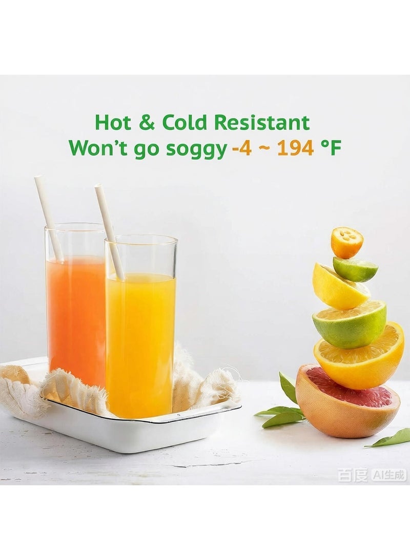 Eco ZXING Gift Luxury Straws Premium Biobased Bamboo Straws Innovative Polymer Technology 105-Pack Luxury Biodegradable Compostable Straws- Not Plastic TUV Certified Ultra Durable Hot Iced Drinks Saves Marine Life Gift - Image 3