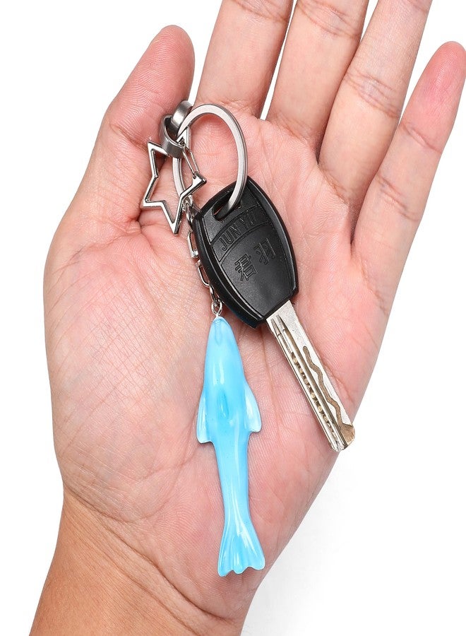 إيه أس في بي شوب سلسلة مفاتيح على شكل سمكة قرش غامي من متجر ASVP - تعليقة للحقيبة - سحّاب - مصنوعة يدويًا - سلسلة مفاتيح حلوى من الراتنج - Image 3