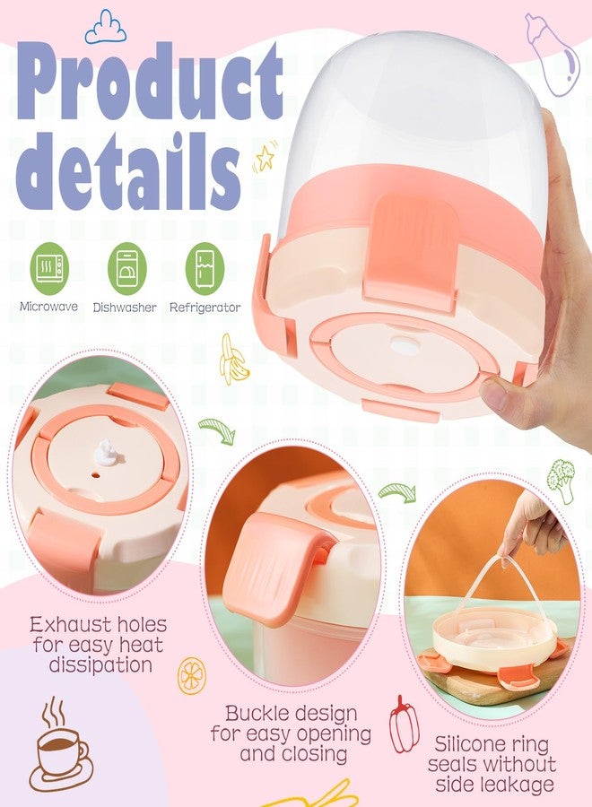 Vesici 3 Pack All-in-one Salad Lunch Container, 44 oz Salad Bowls Bento Lunch Box 3 Compartments with Dressings Container for Applied to Meal Pre-prepare Food Fruit Snack, Leak Proof - Image 4