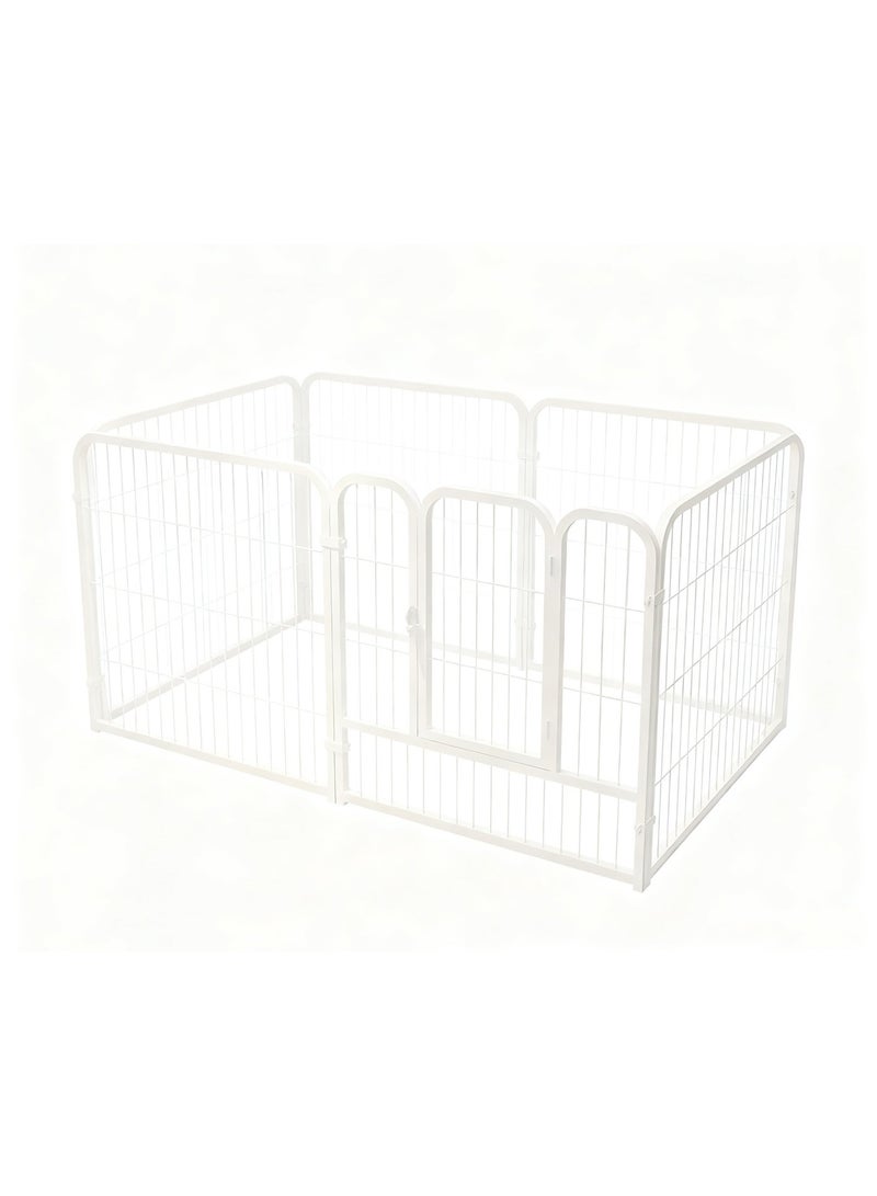 MissTiara قلم لعب للكلاب الصغيرة والمتوسطة للاستخدام الداخلي، سياج حيوانات أليفة بإطار معزز وتصميم آمن، مع أكواب شفط، قلم تمرين للجراء مقاوم للمضغ مع منطقة منفصلة للراحة واللعب - Image 2