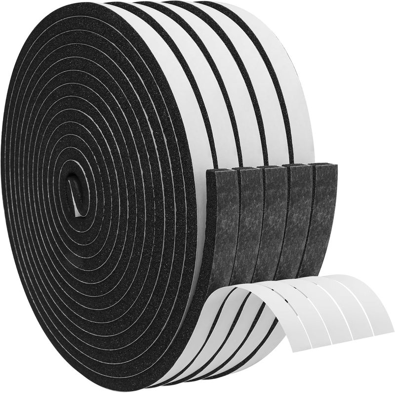 DGSL Foam Insulation Tape, 1/2In x 1/4In x164Ft Weather Stripping Door Seal Strip for Doors and Windows,Sliding Door,Sound Proof Soundproofing Door Seal,Weatherstrip,Air Conditioning Seal Strip - Image 1