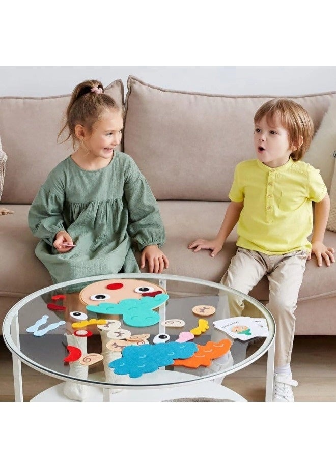 شيبشيب ألعاب اجتماعية وعاطفية للأطفال والرضع - اصنع وجوهاً لوصف المشاعر والعواطف - 9 بطاقات للمشاعر - لعبة أنشطة التعلم الاجتماعي العاطفي - هدية للبنات والأولاد - Image 5