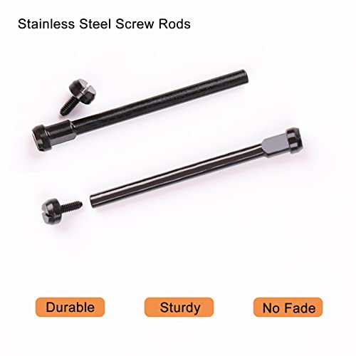 Lijinlan Compatible with Amazfit T-Rex 2/T-Rex 2 Pro Screw Rod Accessory, 2Pcs Stainless Steel Link Bar Replacement Screws with 2Pcs Screwdriver Removal Tool for Amazfit T Rex 2 Accessory (Black) - Image 4