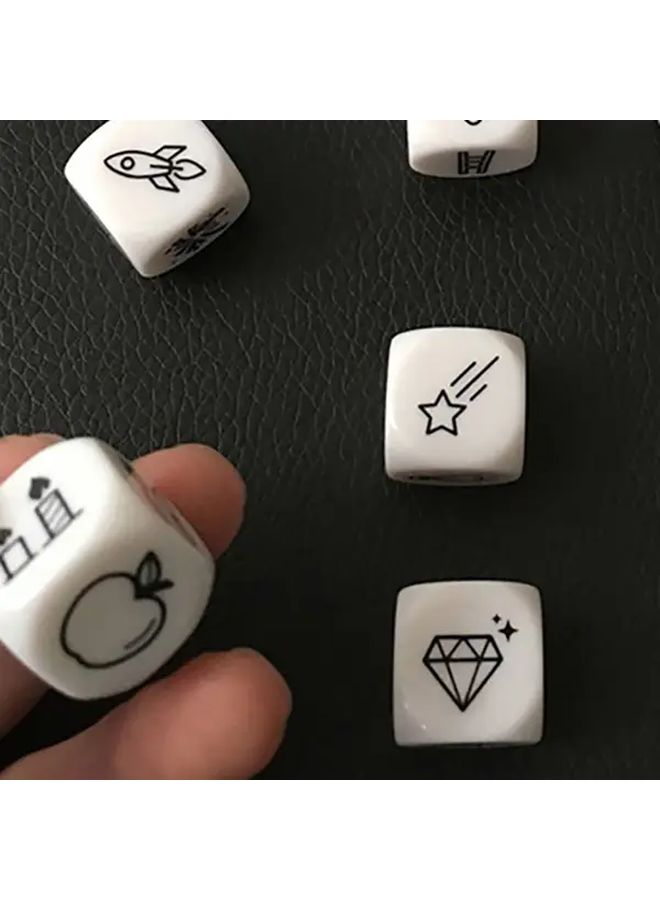 Wooden Action Dice 9pcs Story Telling Set With Bag For Christmas Halloween Thanksgiving - Image 3