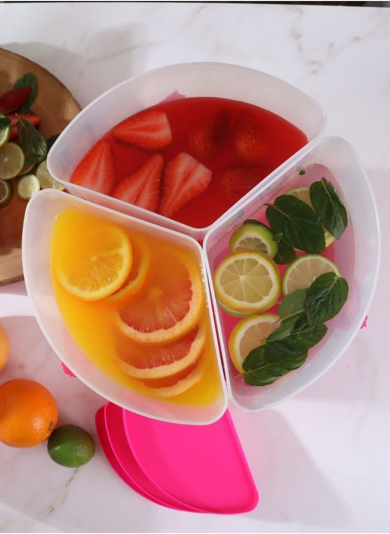 PACIFIC Juice dispenser, 3 eyes, 4.5 litres, rotating. You can put it and use it inside and outside the refrigerator, 360 degrees, and it is easy to use.  - Image 1