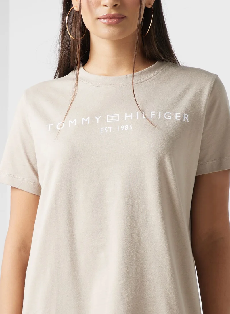 TOMMY HILFIGER Beige T-Shirt Dress