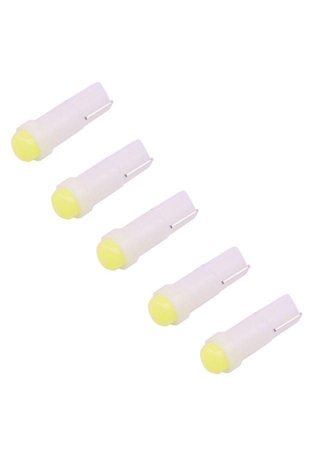 MUNTAQI 5-Piece T5 0.5W 20LM White Light COB LED Instrument Light For Vehicles - Image 1