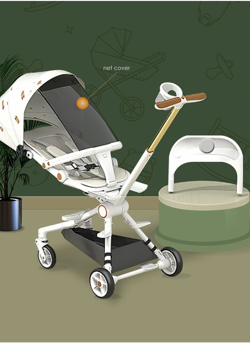 Generic - Multi-function Baby-walking Artifact Children's Lightweight Foldable Stroller Two-way Lie-down Baby Stroller with sunshade - Image 1