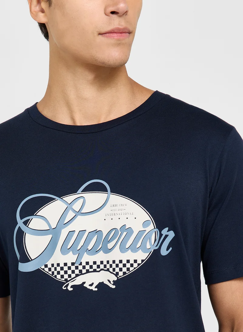ج ج ريبل من جاك و جونز Jrebgaso Crew Neck T-Shirt