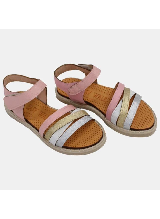 EASY Girls Leather Sandals - Image 1
