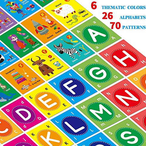teytoy Baby Soft Alphabet Cards Toys 26Pcs ABC Alphabet Flash Cards Early Learning Toy with Storage Bag Washable Soft letter Toy for Toddlers Kids Boys Girls Over 0 Years - Image 5