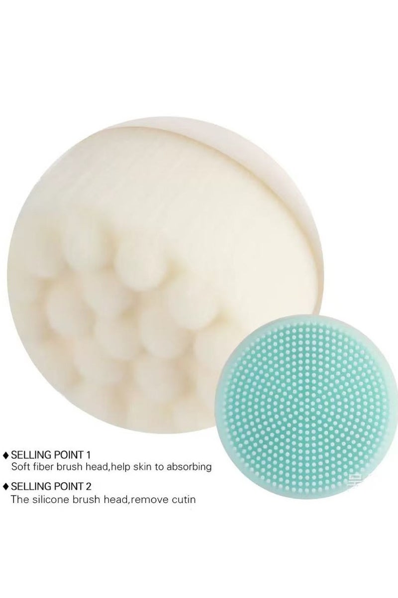 مانجي فرشاة غسل الوجه ثلاثية الأبعاد على الوجهين فرشاة تنظيف الوجه السيليكونية - Image 4