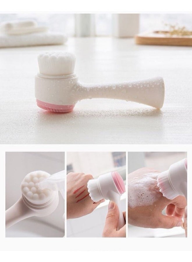 MAANGE 3D double-sided face body wash brush silicone face cleansing brush - Image 4