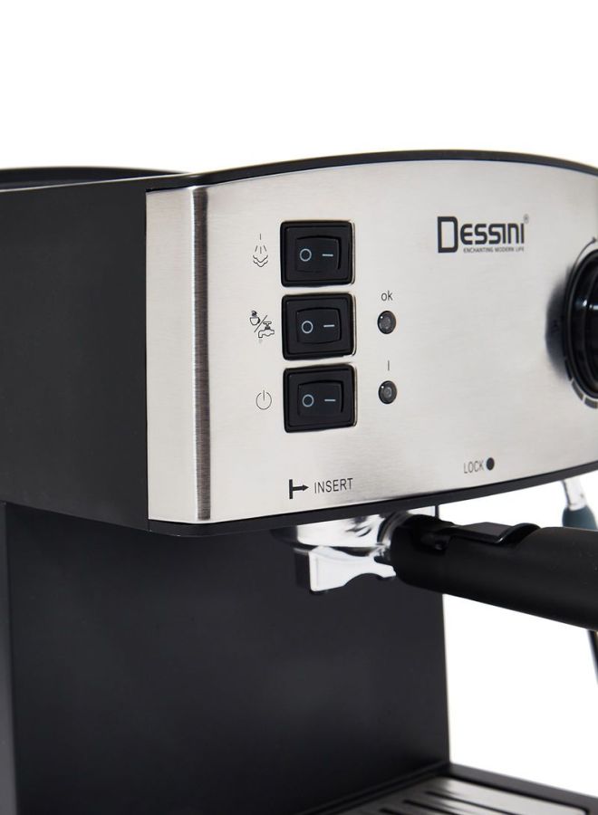 DESSINI Super Automatic Powder Espresso Machine 850 W DEM444 Black/Silver - Image 3