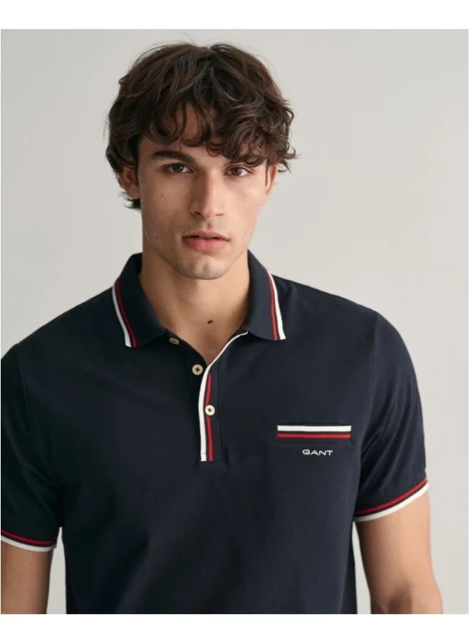 GANT Gant 2-Color Tipped Piqué Polo Shirt