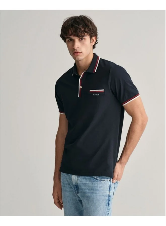 GANT Gant 2-Color Tipped Piqué Polo Shirt