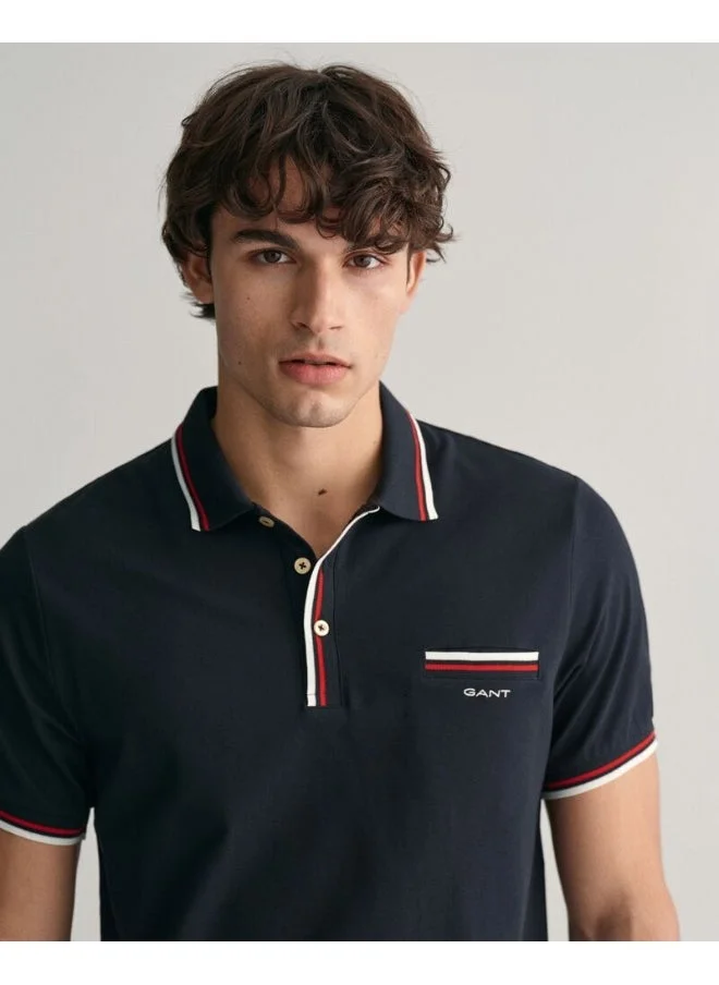 GANT Gant 2-Color Tipped Piqué Polo Shirt