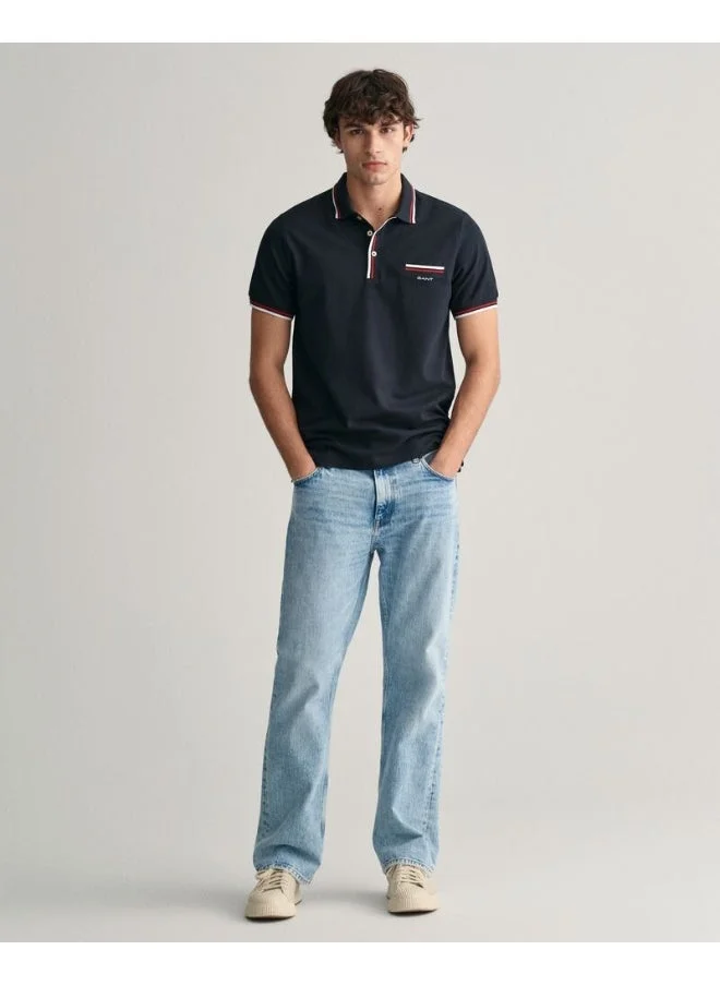 غانت Gant 2-Color Tipped Piqué Polo Shirt