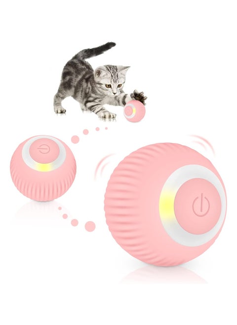 Interactive Cat Toy, Electric Ball with LED Light, Cat Toy, Self-Busy Intelligence, 360 Degree Ball, USB Rechargeable Stimulation, Hunting Drive for Cats, Kittens