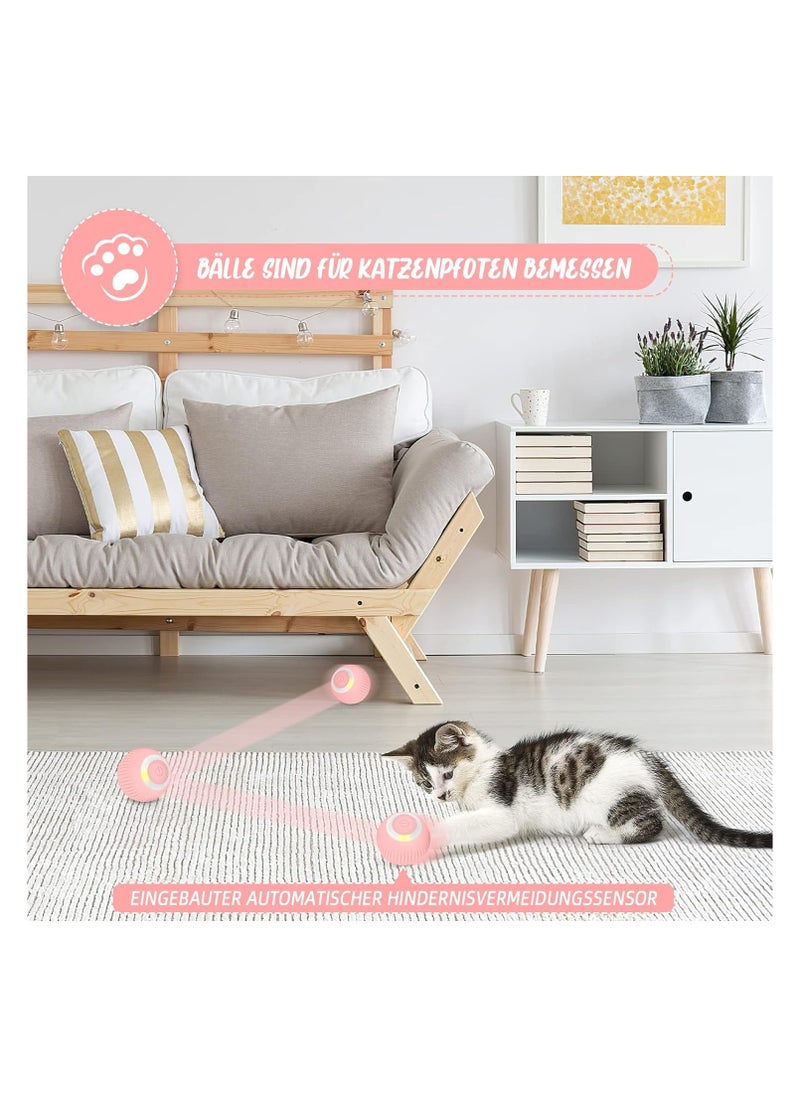A.M - Interactive Cat Toy, Electric Ball with LED Light, Cat Toy, Self-Busy Intelligence, 360 Degree Ball, USB Rechargeable Stimulation, Hunting Drive for Cats, Kittens - Image 1