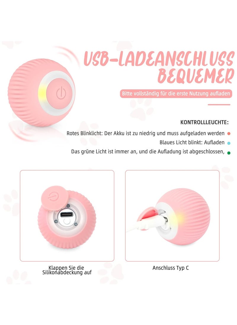 A.M - Interactive Cat Toy, Electric Ball with LED Light, Cat Toy, Self-Busy Intelligence, 360 Degree Ball, USB Rechargeable Stimulation, Hunting Drive for Cats, Kittens - Image 1