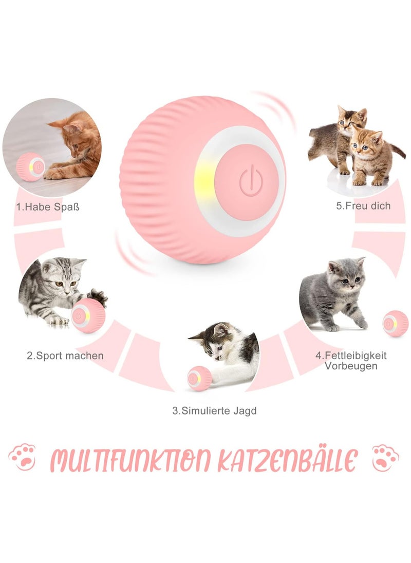 A.M - Interactive Cat Toy, Electric Ball with LED Light, Cat Toy, Self-Busy Intelligence, 360 Degree Ball, USB Rechargeable Stimulation, Hunting Drive for Cats, Kittens - Image 1