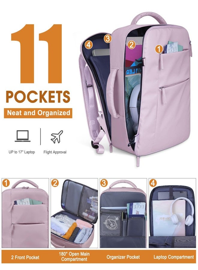 Capolo Travel Backpack for Women Men Waterproof Laptop Backpack Airlines Approved Carry On Backpack Bag Computer Bookbag, Purple, 17 Inch, Travel Backpacks - Image 3