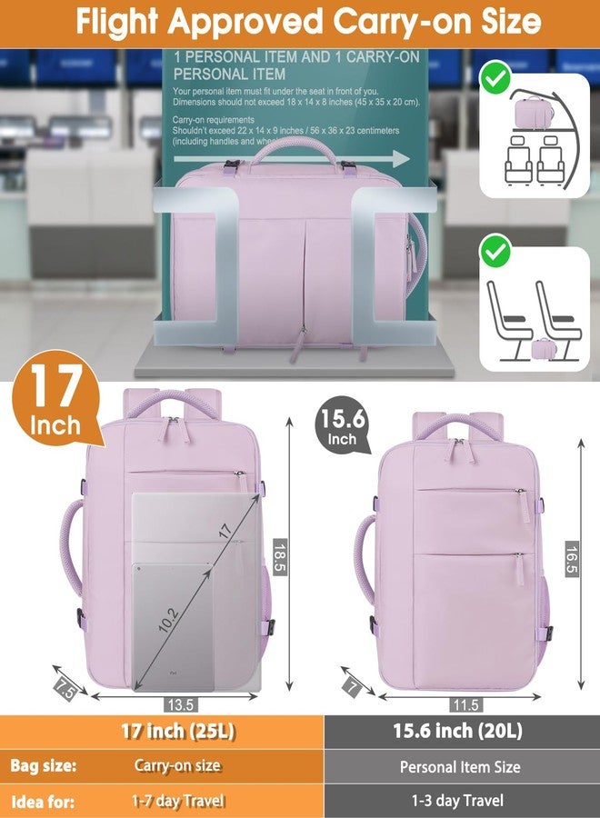 Capolo Travel Backpack for Women Men Waterproof Laptop Backpack Airlines Approved Carry On Backpack Bag Computer Bookbag, Purple, 17 Inch, Travel Backpacks - Image 5