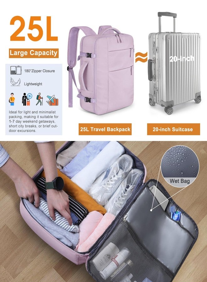 Capolo Travel Backpack for Women Men Waterproof Laptop Backpack Airlines Approved Carry On Backpack Bag Computer Bookbag, Purple, 17 Inch, Travel Backpacks - Image 4
