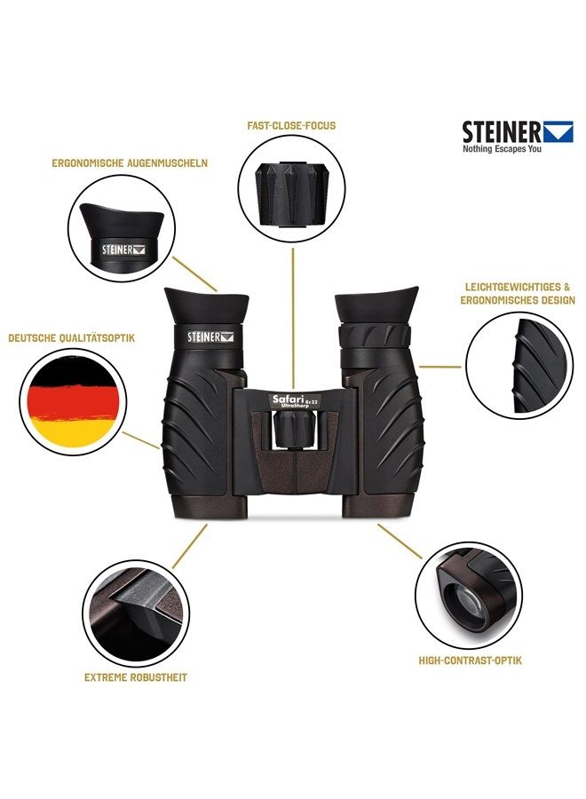 Steiner Safari UltraSharp 8 x 22 Binoculars - Image 3