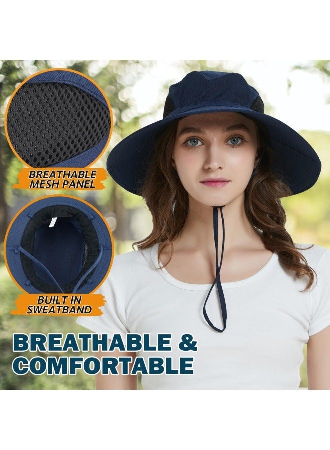NIBEMINENT Wide Brim Sun Hat, UPF 50+ UV Protection Waterproof Packable Bucket Hat for Men & Women, Fishing Hiking Beach Garden - Image 5