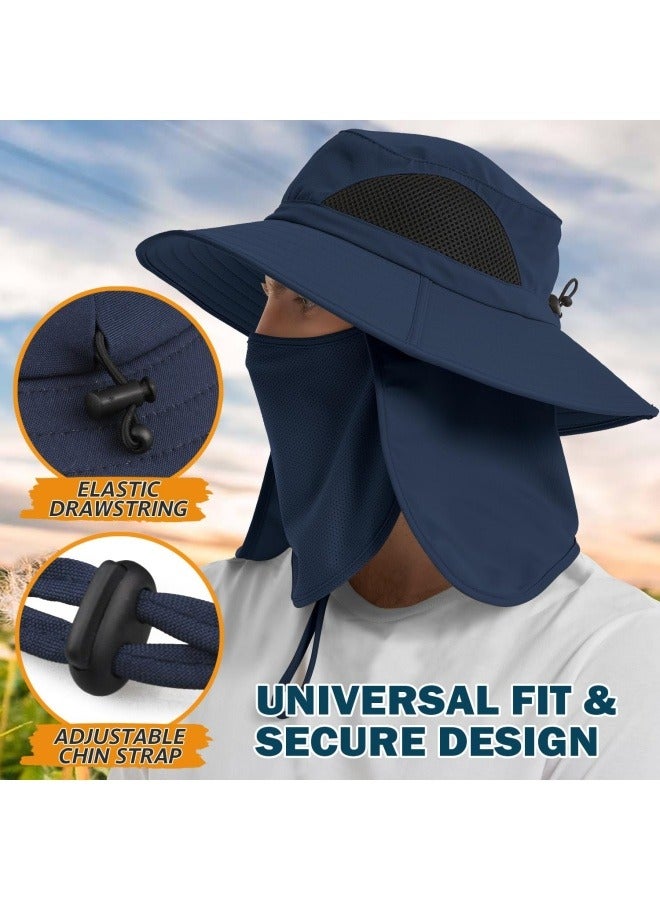 NIBEMINENT Wide Brim Sun Hat, UPF 50+ UV Protection Waterproof Packable Bucket Hat for Men & Women, Fishing Hiking Beach Garden - Image 4