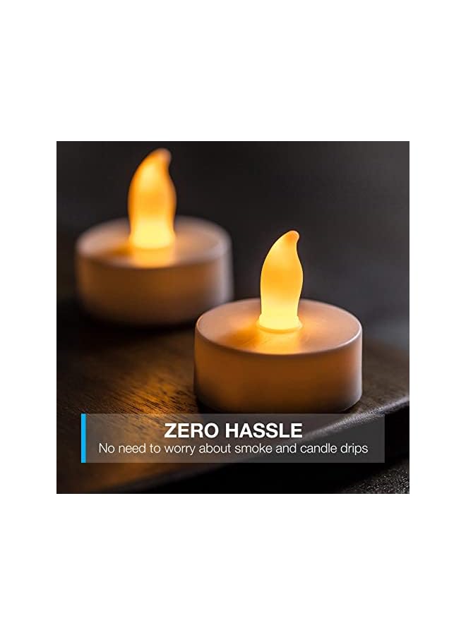 The Bros Realistic Bright Flameless LED Tea Light Candles, Bright, ing, Battery Powered Fake Candles, Unscented Tealights, Pack of 24-The Bros - Image 4