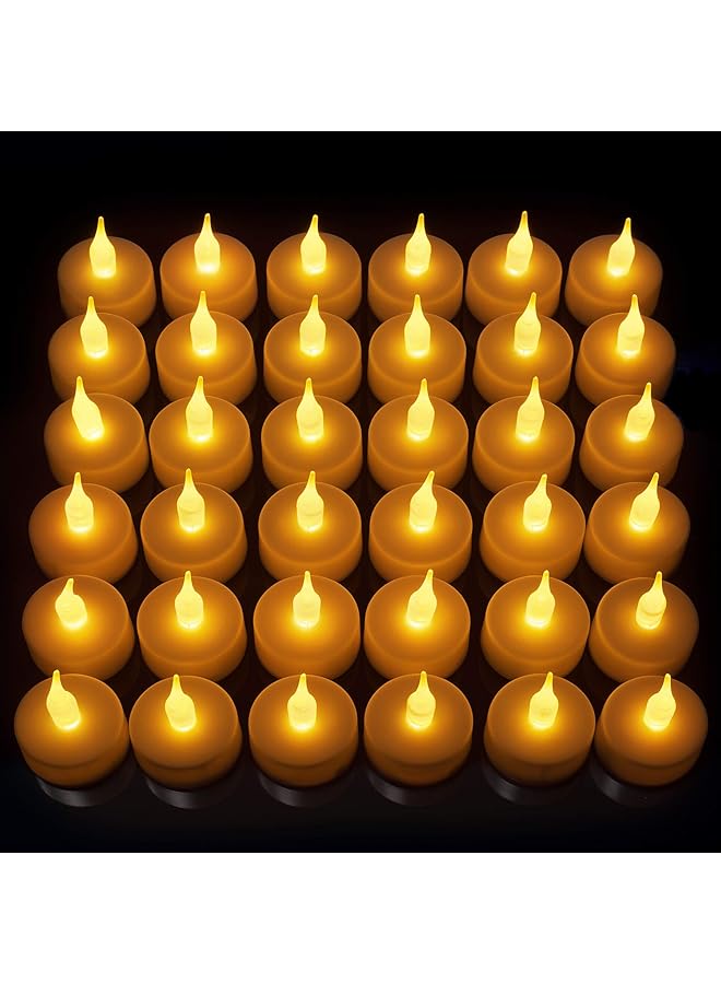 The Bros Realistic Bright Flameless LED Tea Light Candles, Bright, ing, Battery Powered Fake Candles, Unscented Tealights, Pack of 24-The Bros - Image 1