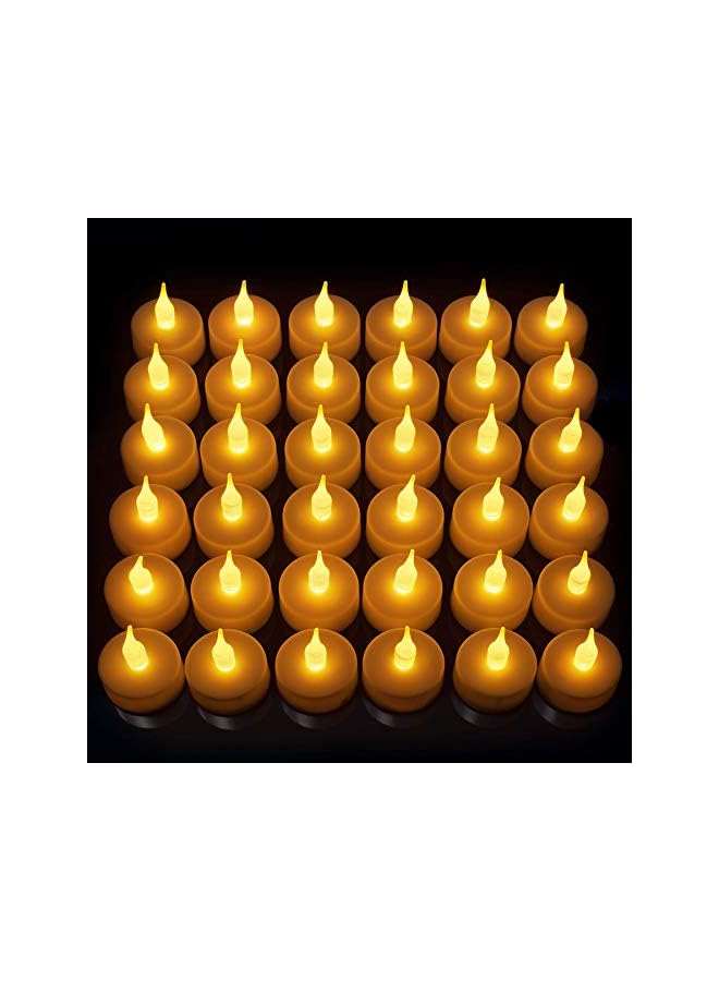 The Bros Realistic Bright Flameless LED Tea Light Candles, Bright, ing, Battery Powered Fake Candles, Unscented Tealights, Pack of 24-The Bros - Image 2