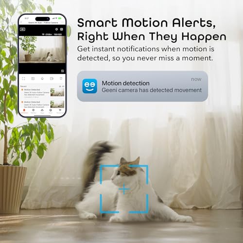 Geeni Scope Ultra 2K 360° Smart Indoor Camera, 1440p HD Auto-Tracking, Dual Band WiFi 2.4GHz 5GHz, Alexa & App Control, Wall Mountable, White - Image 5